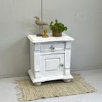Shabby Brocante Kastje Wit Sleets Nachtkastje thumbnail 4