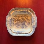 Antieke Engelse Aziatische Fazantenschaal Met Het Iconische Blauw-witte Patroon thumbnail 13