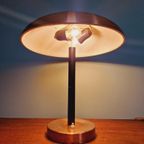 Grote Koperen Bureaulamp, Bauhaus-Stijl, Jaren 50 thumbnail 11