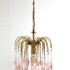 Vintage Murano Teardrop Lamp - Roze, Goud Jaren '70 | 01084 thumbnail 3