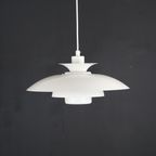 Witkleurige Top Designlamp Van Jeka Metaltryk - Nieuwstaat - Denemarken 1980 thumbnail 5