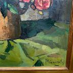 Leo Pringels (1901-1992) “Stilleven Met Bloemen”. thumbnail 4