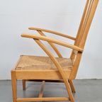 Vintage Fauteuil Beuken Hout Biezen Spijlstoel ’60 Japandi thumbnail 10