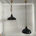 Industriële Vintage Cafe/plafondlamp Metaal/emaille thumbnail 3