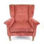 Vintage Artifort Fauteuil Nieuw Gestoffeerd Oud Roze Rib thumbnail 8