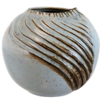 Vintage Keramieken Vaas Blauw 'hav' thumbnail 4