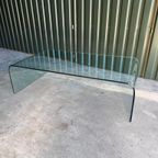 Vintage Glazen Xl Salontafel, Fiam Stijl 'Waterfall' thumbnail 5