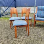 Vintage Eetkamerset - 3 Stoelen Pj Denmark + 1 Bankje Schou Andersen thumbnail 6