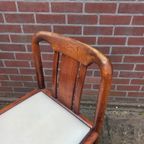 3 Vintage Eiken Houten Stoelen Organisch Jaren 70 thumbnail 7