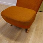 Vintage Theo Ruth Congo Fauteuil Stoel Oranje thumbnail 11