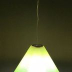 Murano Groen Glazen Hanglamp Solaris Van Leucos, Design R. Toso & Massari Voor Leucos, 1980S thumbnail 4