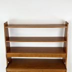 Zweedse Vintage Teak Fineren Boekenkast thumbnail 3