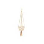 Bazar Bizar | De Macramé Plantenhanger - Wit - S thumbnail 2