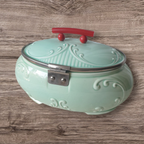 Mooie Bmf Foreign Mintgroene Keramiek Lunchbox `20 -`30 thumbnail 5