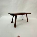 Brutalist Solid Wood Side Table, 1970’S thumbnail 9