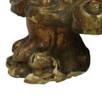 Oude Vergulde Console Met Cherubijn Marmer Hollywood Regency thumbnail 12