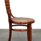Originele Antieke Thonet Stoel Met Geweldige Kleuren En Een Rieten Zitting thumbnail 6