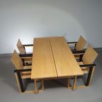 Extremely Rare Finnish Dining Set By Simo Heikkilä / Pentik. 1980s thumbnail 3