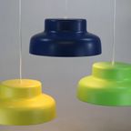 Wonderful Combination Of 3 Vintage Lamps Restored In Some Nice Colors *** Denmark 1980 *** thumbnail 6