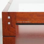 Prachtige Art Deco Salontafel Van Schuitema Uit De Decoforma Serie Met Een Glazen Blad En 4 Lades thumbnail 15