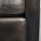 Stijlvolle En Tijdloze Zwart/ Grijze Schapenleren Design Fauteuil/ Armchair Met Comfortabele Zit thumbnail 13