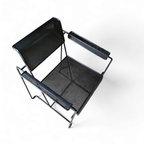 Minimalist Steel Perforated Chairs / Netherlands 1970s thumbnail 3