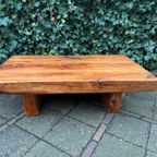 Brutalistische Wabi-Sabi Massief Eiken Salontafel thumbnail 9