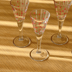 Set Of 4 Vintage Ikea Red Polka Dot Shot / Liqueur Glasses thumbnail 4