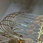 Vintage Xl Opaline Staafjes Kroonluchter Hanglamp Teardrops Murano thumbnail 3