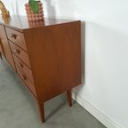 Teak Fineer Dressoir Met Lades Vintage thumbnail 16