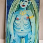 Surrealistisch Schilderij Van Een Fantasie Figuur - G. Deliège thumbnail 6