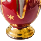 Mid-century Jasba Vaas Fuchsia Wit Goud Barok 1950’s thumbnail 5