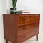 Scandinavisch Vintage Teak Fineren Ladekast Killafors thumbnail 12