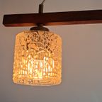 Midcentury Hanglamp Teak En Kristal thumbnail 5