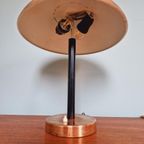 Grote Koperen Bureaulamp, Bauhaus-Stijl, Jaren 50 thumbnail 10