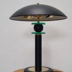 Vintage Tafellamp Hollywood Regency Stijl Zwarte Lamp Metaal thumbnail 2