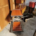 Vintage Barcart Drankenkar Bedtafel Butlerwagen Serveerwagen 1 thumbnail 8