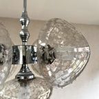 Mooie Vintage Plafondlamp Cluster Van 5 Bollen thumbnail 4