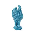 Vintage Chinees Geglazuurd Keramiek Turquoise Haan Kip Beeld Sculptuur thumbnail 6