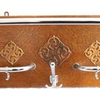 Vintage Houten Kapstok Met Versieringen, Jaren '50/'60 thumbnail 4