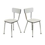 Set Van 4 Grijze Formica Stoelen Chroom Eetkamerstoelen Sixties thumbnail 7