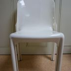 4 Witte Selene Stoelen Vico Magistretti Voor Artemide thumbnail 13