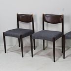 4x Vintage Eetkamerstoelen - Jaren '60, Bruin, Grijs thumbnail 6