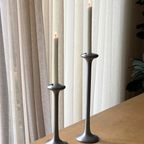 Set Of 2 Vintage Ikea Chrome Candlesticks thumbnail 3