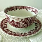 Prachtige Soepschaal Van Barratts Elizabethan Staffordshire Ware, Engels thumbnail 5