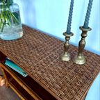 Vintage Dressoir / Tv Meubel Van Rotan / Hout thumbnail 3