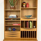 Scandinavisch Vintage Eiken Fineren Boekenkast thumbnail 8