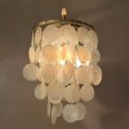 Opaline Capiz Parelmoer Goud Frame Schelp Hanglampen Meerdere Beschikbaar thumbnail 2