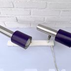 Vintage Purple Double Wall Sconce, Muurlamp, Mid Century Dubbele Spot Licht thumbnail 5