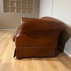 Chesterfield Look 3 Zits Bank + Fauteuil - Bruin - Leder thumbnail 10